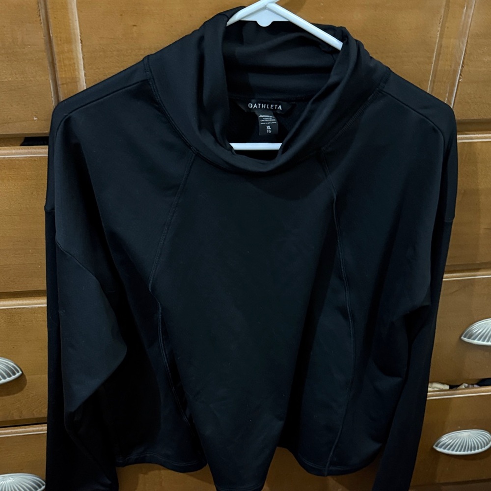 Athleta Black Cowl Neck Long Sleeve
